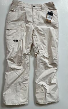 The North Face Women's Freedom Insulated Gardenia White Ski Pants Size 1X